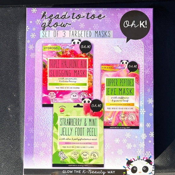 Oh K! Other - Oh K! K-Beauty Mask Set (3) Face Eye Foot Peel Skincare Bundle NIB